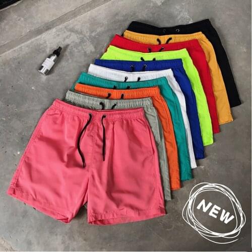Summer Casual Cycling Running Sport Shorts Men Candy Color Quick Dry Lace Up Red Boy Beach Sexy Short Shorts Male Plus Size 3xl