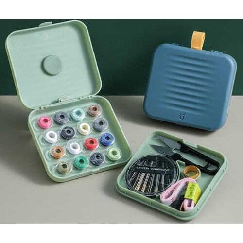 DIY Travel Home Small Magnetic Sewing Box Multi-function Stitch Knitting Tool Accessories Knitting Needles Sewing Tool Craft Kit