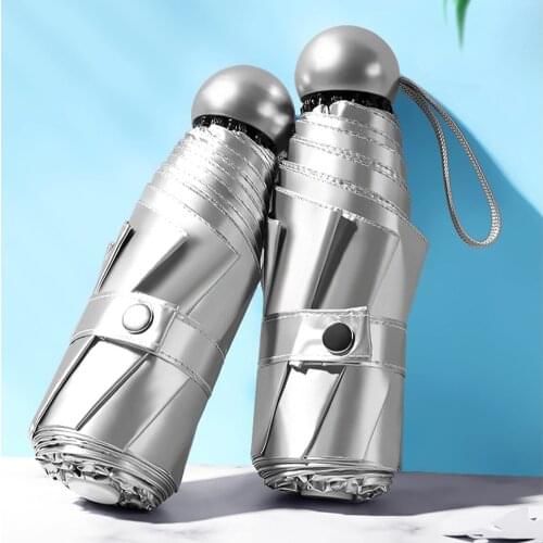 260g Small Fashion Folding Umbrella Rain Women Gift Men Mini Pocket Parasol Girls Anti-UV Waterproof Portable Travel Umbrellas