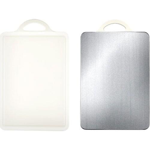 Multifunctional Double-sided Stainless Steel Antibacterial+PP Plastic Cutting Board Cutting Board Fruit Cutting Board Anti-mold