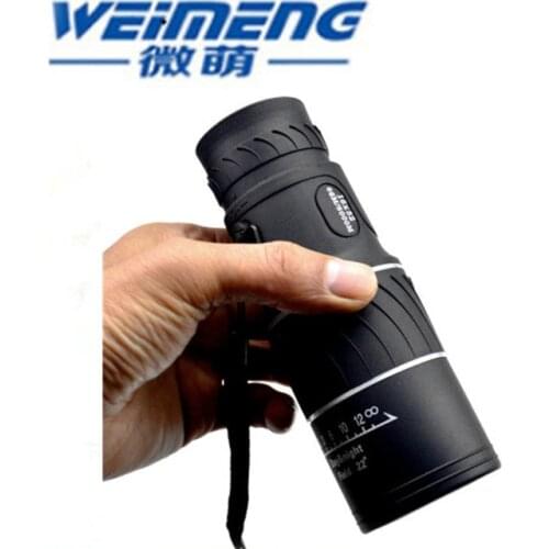 Weimeng 16X52 hd monocular / single telescope 66M/8000M Focusing Adjustment Vision green film high power HD night telescope ZOOM