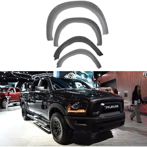 2 Front + 2 Wheel Fender Flares Rear Pocket Rivet Bolt On Fender Flares Car Body Parts Fit for DODGE RAM 1500 2009-2017