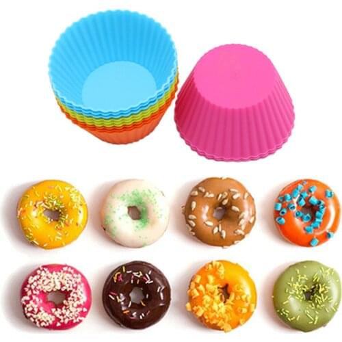 Silicone Cake Molds DIY Muffin Heart Cupcake Baking Nonstick Heat Resistant Reusable Food Grade Mini Cake Bakeware Kitchen Tool