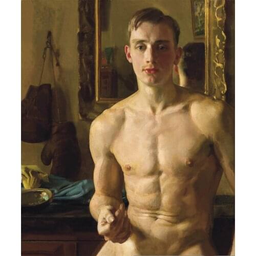 2021 TOP ART # original NUDE MAN ART oil painting --NUDE MALE MEN body gay ART the PAINTER art painting on canvas-30 INCHES