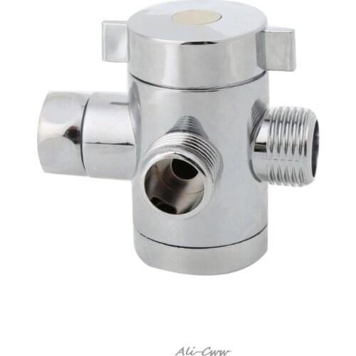 G1/2 Inch Bathroom Three Way T Adapter Tee Connector Valve For Toilet Bidet Shower Head Diverter Valve Shower Head Shunt