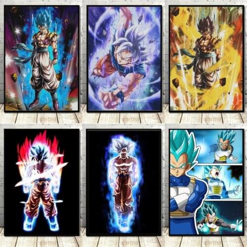 Japanese Anime Dragon Ball Poster Character Wall Painting Canvas Painting Living Room Children Bedroom Decoration Painting