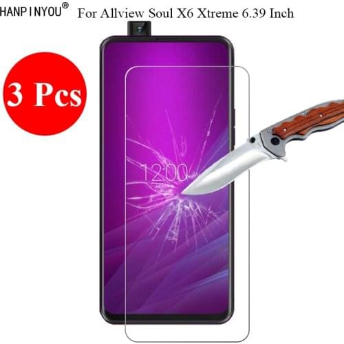3 Pcs/Lot New 9H 2.5D Tempered Glass Screen Protector For Allview Soul X6 Xtreme 6.39" Protective Film + Clean Tools