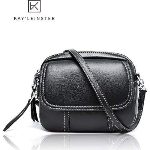 Genuine Leather Mini Crossbody Bags For Women 2019 Double Zipper Designer Fashion Female Shoulder Bags Luxury Ladies Daily Bags