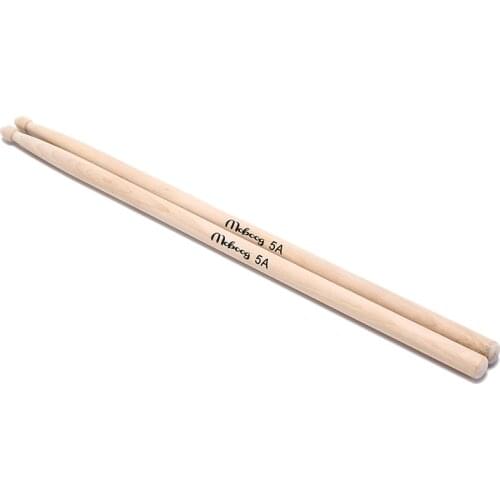 1 Pair wood color drum sticks musical aparts Maple 5A Size Maple Wood Drumsticks Stick for Drum Lightweight