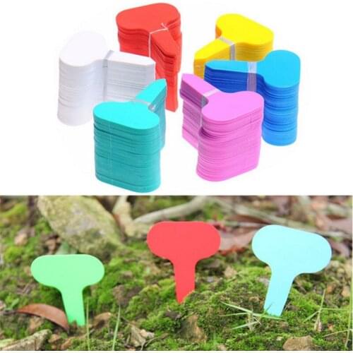 100PCS Plant Tags T Type Plant Markers Waterproof Label Nursery Garden Labels for Plant Pot Vegetable Seedling Tray