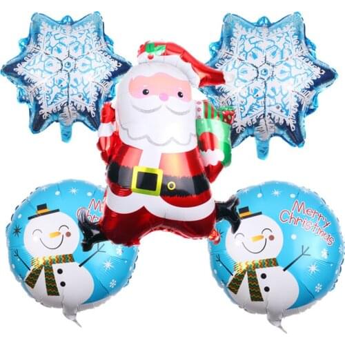 5 pcs/set The new childrens toys birthday party decorations balloons cartoon Santa Claus balloon wholesale