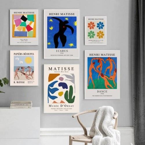 Abstract Matisse Dove Bird Coral Body Vintage Posters And Prints Wall Art Canvas Painting Wall Pictures For Living Room Decor