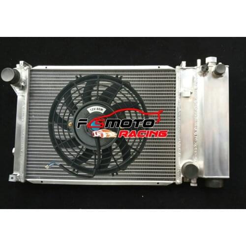 Aluminum Radiator + Fan For BMW 3 SERIES E30 E36 5 SERIES E34 316i 318i 318is 320i 323i 325i Z3 1.6/1.8/2.0/2.3/2.5L 1987-2001