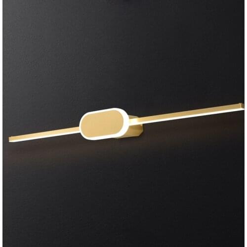 American simple copper bathroom dressing table mirror front lamp Nordic brass bedroom mirror front wall lamp