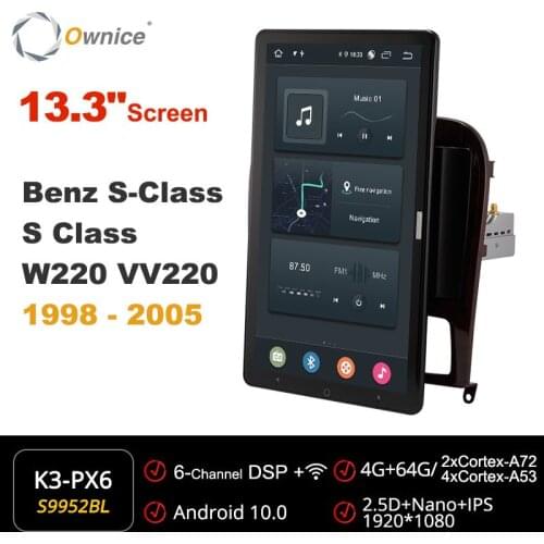 Ownice 1920*1080 Android 13.3" Rotation Autoradio for Mercedes Benz S-Class W220 1998-2005 Car Radio Auto GPS Multimedia DSP IPS