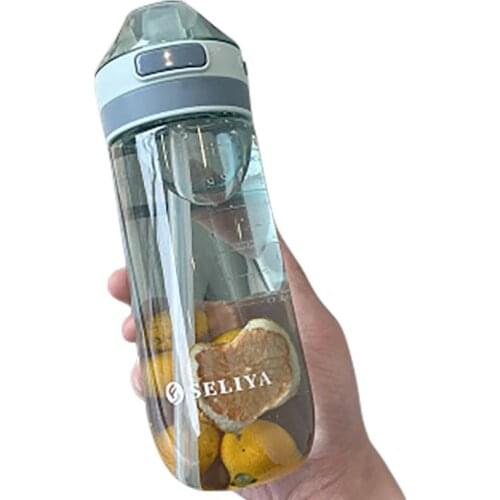 500ml/650ml Water Cup Bottle with Straw Lid Sport Plastic Water Bottle for Drinking Tea Mug Portable Outdoor Camping Supplies