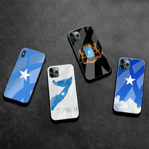 Somali Somalia National Flag Phone Case Tempered Glass For iPhone 12 Pro Max Mini 11 Pro XR XS MAX 8 X 7 6S 6 Plus SE 2020 cover