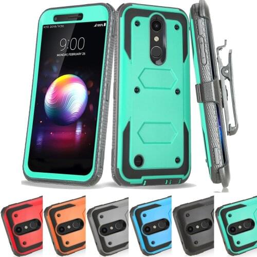 For LG K10 2018 / K30 / Premier Pro LTE / K10 Alpha/Phoenix Plus Case Heavy Duty Armor Case Shockproof Belt Clip Holster Cover