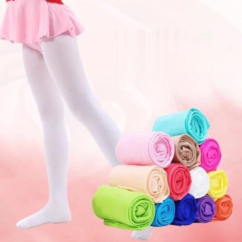 Kids Pantyhose Ballet Dance Tights for Girls Stocking Children Velvet Solid White Pantyhose Girls Tights