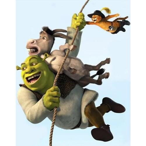 Disney 5D Diy Square/Round Diamond Painting Cartoon "Shrek" Rhinestone Cross Stitch Kit High Quality Handmade Gift