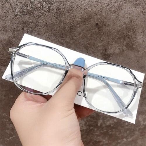 Women Men Irregular Round Eyeglasses Anti Blue Light Myopia Glasses Prescription Finished Shortsighted Eyewear -1.0-1.5-2.0-4.0