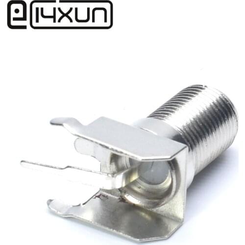 EClyxun 1pcs Inch F Female Plug jack 90 Degrees TV General Head Inch Plug F Revolution Connector Antenna Adapter