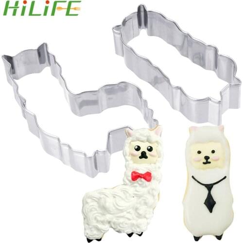 HILIFE Alpaca Cookie Cutter Candy Biscuit Mold Cake Decorating Tool Gadgets Stainless Steel Stamps Kitchen Baking Tool
