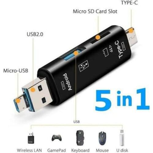 All In 1 Card Reader SDHC SD TF MicroSD Card Reader For Xiaomi For Macbook USB Micro Android C For Huawei OTG PC Adapter
