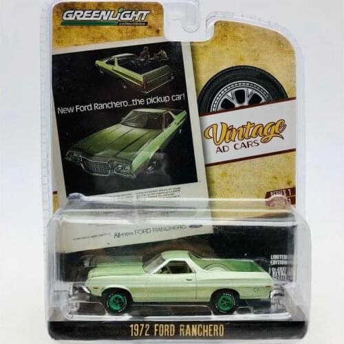 GREENLIGHT1:64 1972 FORD RANCHERO GREEN MACHINES SPECIAL EDITON Collection of die-cast alloy car models