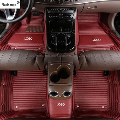 Flash mat Logo car floor mats for Dodge all models caliber journey Journey ram caravan Challenger aittitude car styling