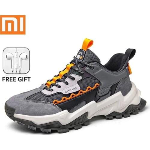 Xiaomi Men Sneakers Fashion Shoes Casual Designer Men Chunky Trendy Sneakers Breathable Trainers Men Non-Slip Running Shoes