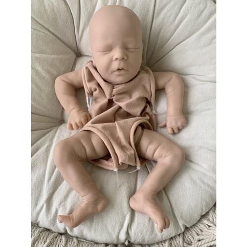 NPK 17inch Reborn Doll Kit Darren Sleeping & awake lifelike soft touch fresh Color