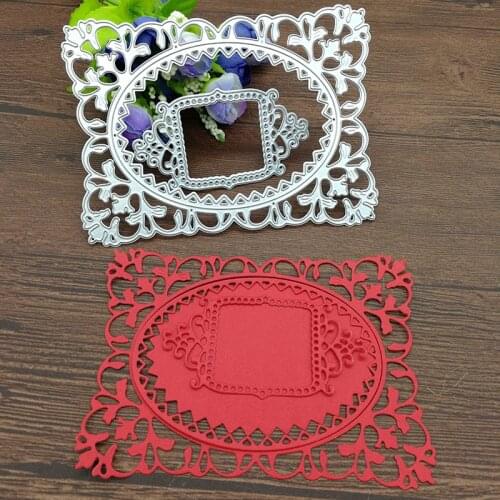 Square Lace photo frame Metal Cutting Dies Stencil Scrapbooking Photo Album Card Paper Embossing Craft DIY Dies Cut