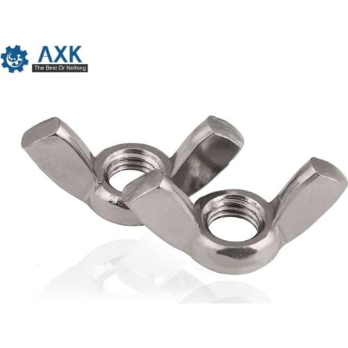 M3 M4 M5 M6 M8 M10 DIN315 304 Stainless Steel Wing Nuts Hand Tighten Nut Butterfly Nut Ingot SUS304 crocheted 3MM 4MM 5MM 6MM