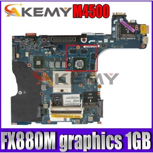 Akemy For Dell Precision M4500 Laptop Motherboard NAL22 LA-5573P QM57 DDR3 Free CPU FX880M graphics 1GB