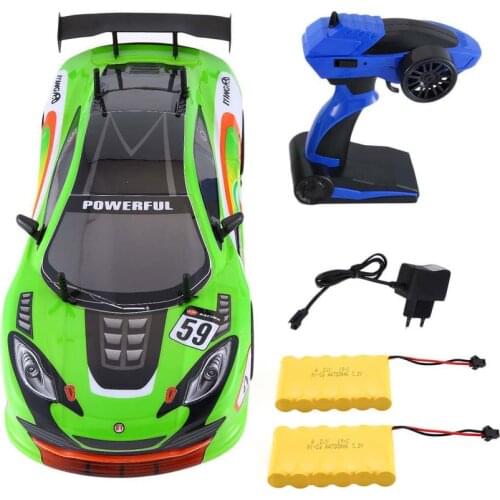 1/10 1400mAh 2.4G Racing Car 1:10 RC Model Car 25KM/h Flat Sports Drift Vehicle Toys 2 Batteries EU Plug For Children