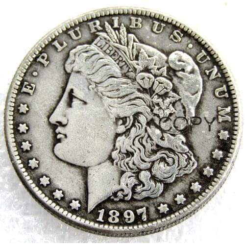US Coins 1897 P/S/O Morgan Dollar copy Coins Silver Plated