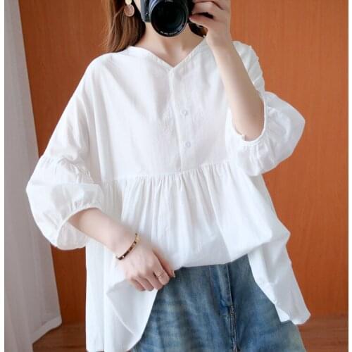 Myfjxjy Linen Blouses