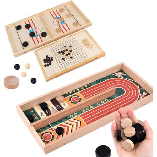 Fast Sling Puck Board Games Wooden Toys Children Interactive Chess Party Desktop Game Education Toys Movement Ability Developing