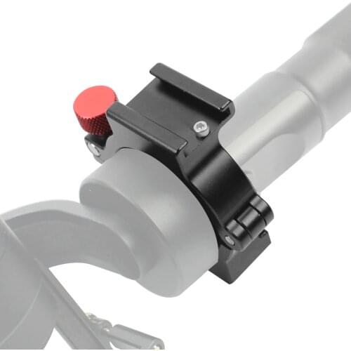 New 4-Ring Hot Shoe Adapter Ring Microphone Mount for Zhiyun Smooth 4 Handle Gimbal Stabilizer Rode LED Video Light Accessory