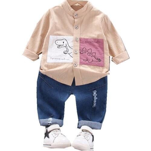 New Spring Autumn Baby Boys Clothes Children Cotton Cartoon Shirt Pants 2Pcs/sets Toddler Casual Costume Infant Kids Tracksuits