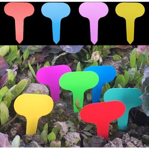 50pcs Plastic Potted Plants Labels Mark T-type Plant Tag Reusable Flower Nursery Labels Mark Tags Gardening Sign Garden Supplies