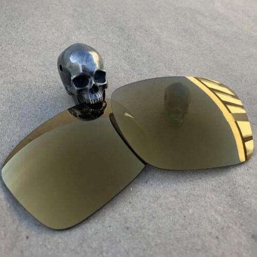 Firtox True Polarized Enhanced Replacement Lenses for-Oakley Big Taco OO9173 Sunglass (Lens Only)-Bronze Golden Mirror