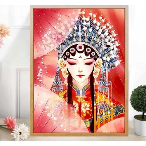 Canvas Painting Posters Peking Opera Characters Chinese Style Huadan Wall Art Picture for Living Room Decoration Home Deco