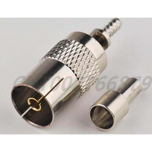 RF electrical TV Crimp Jack TV tuner cable connector for RG316 RG174 RG179 LMR100