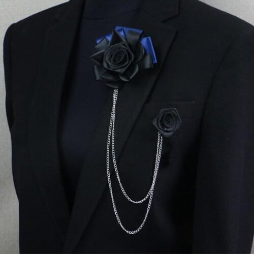 On Sale Brooch for Men Women Boutonniere Suit Decoration Brooch Banquet Brooche Wedding Charm Accessories Show Party Corsage