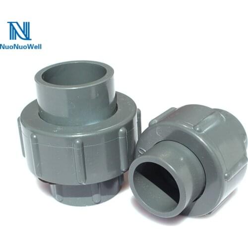 NuoNuoWell PVC Pipe Repair Union Connectors Home Irrigation Straight Plug Connector Water Supply Fittings