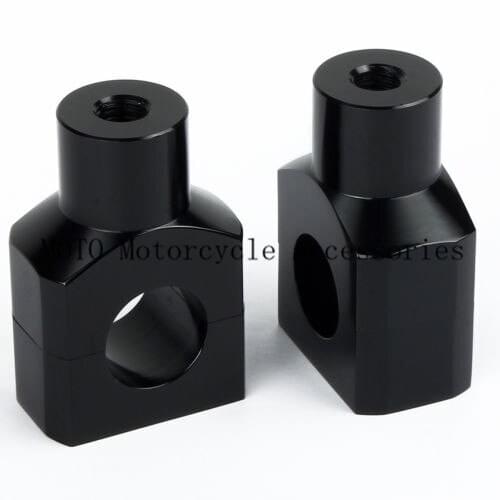Motorcycle Vertical Billet Handlebar Bar Risers 1'' 25mm Black For Harley Honda Yamaha Kawasaki Suzuki Motorbike Handlebar Riser