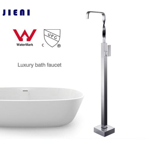 WELS and CUPC Top quality!Brass Chrome Polished Floor Standing Bathroom bath waterfall faucet.Luxury Shower sets