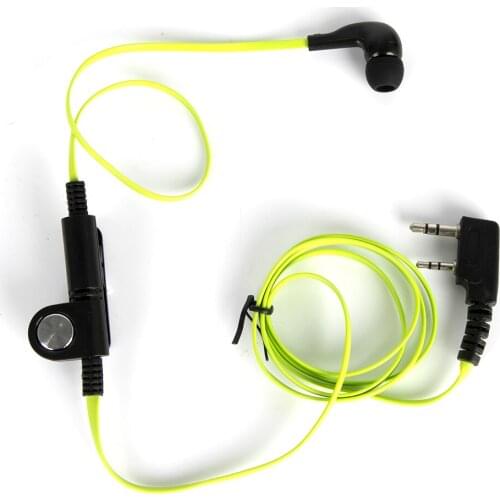 Green Fashion Noodle style earbud headphone K plug for KENWOOD Baofeng BF888s UV5R UV82 Wouxun TYT Puxing etc walkie talkie